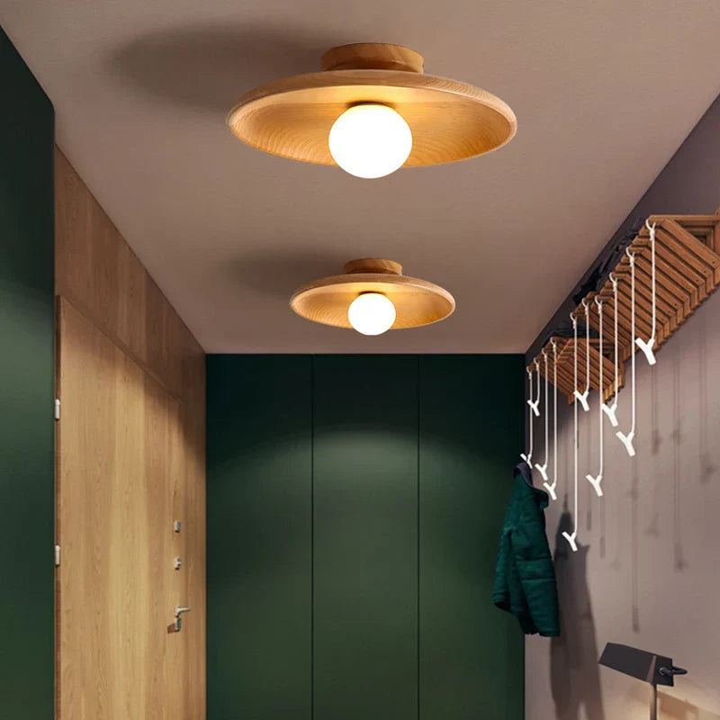 Woodland Ceiling Lamp - Warm LED Wooden Pendant