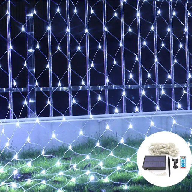 EnchantingGlow - Solar Fairy Light Net for Garden and Patio