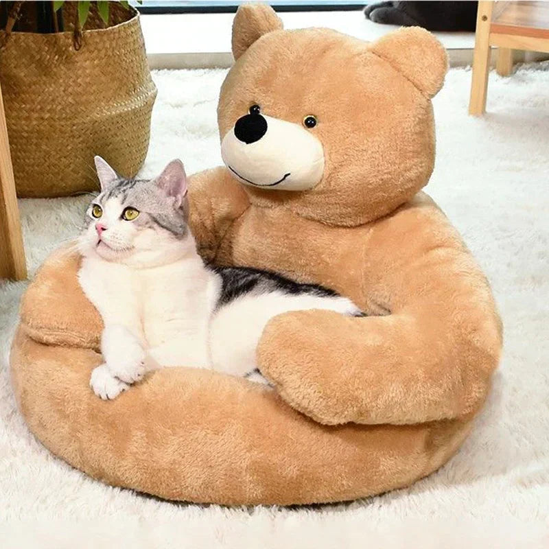 Samiya - Plush Calming Cat Bed for Cozy Sleep