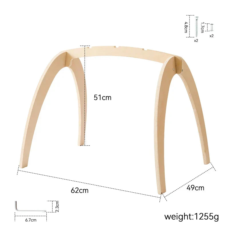 Montessori RattleFrame - Wooden Activity Gym