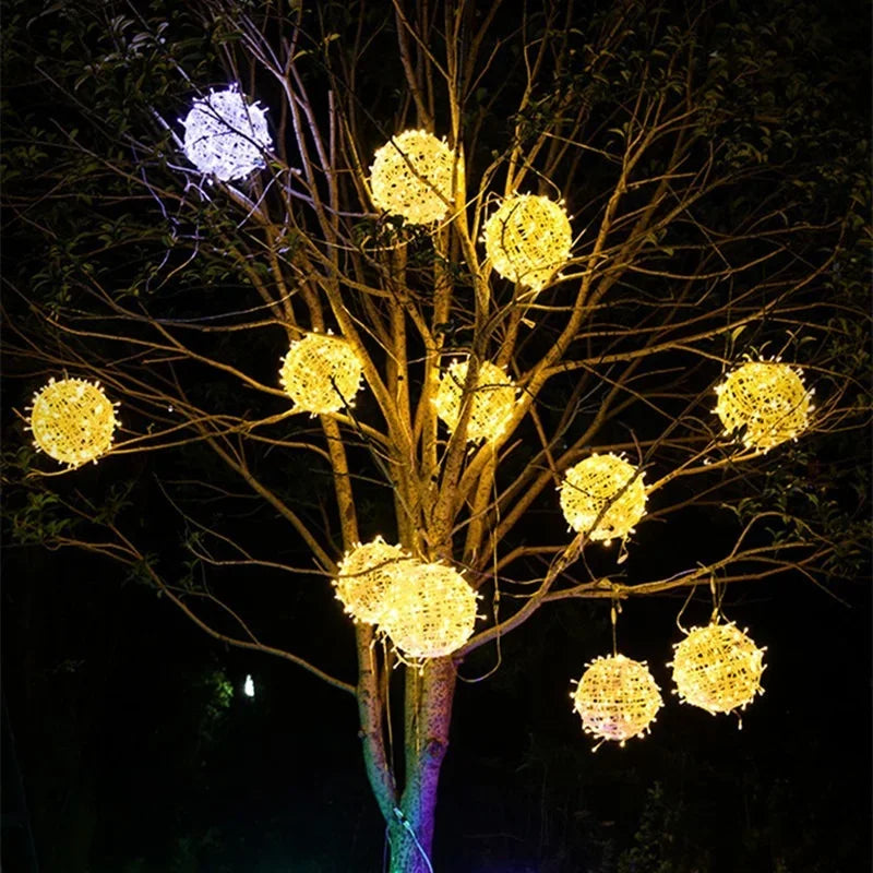 Sphere - Rattan String Lights for Elegant Party Decor