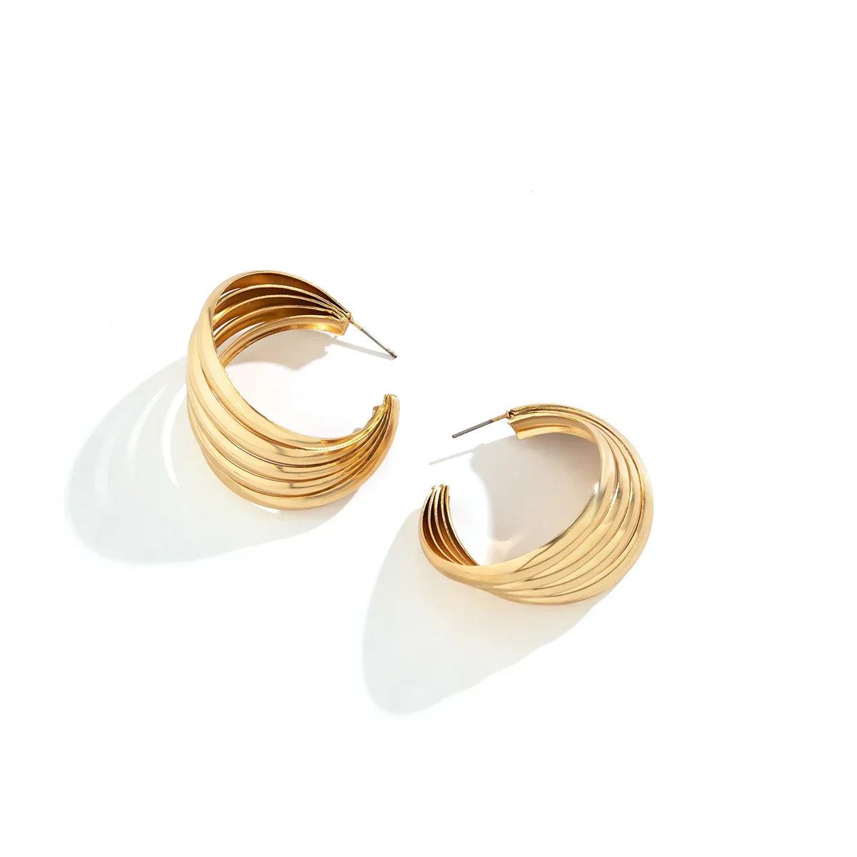 Classic Elegance Earrings - Sleek Metal Hoop Earrings