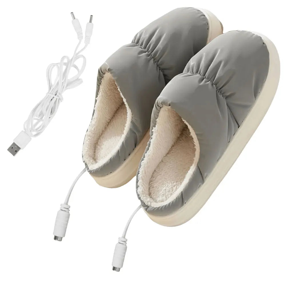 CloudCuddle Heated Plush Slippers - Winter Comfort
