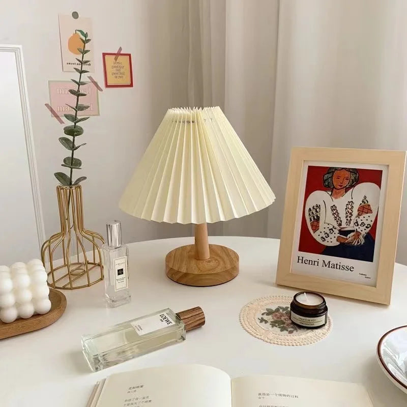 Foldable Pleat Table Lamp - DIY Warm LED Accent Light