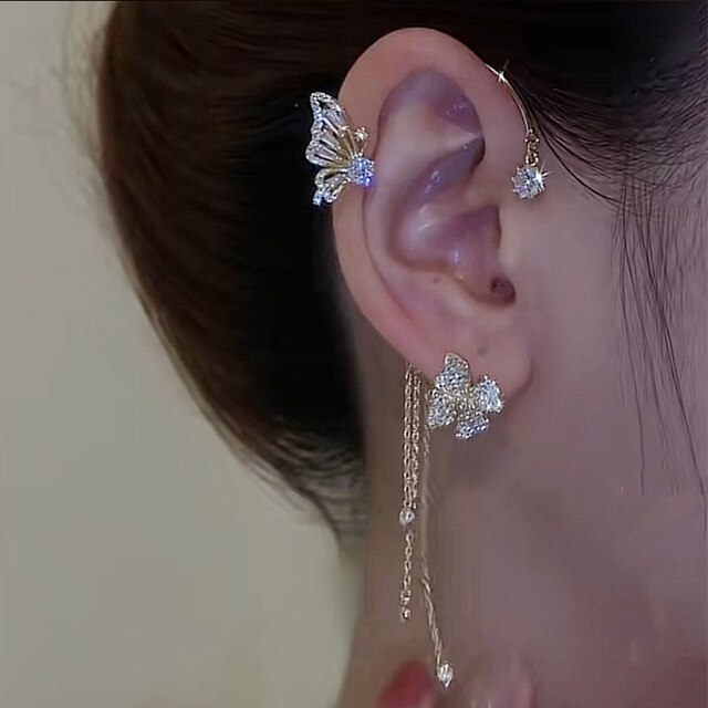 Sparkling Butterfly - Ear Cuffs Without Piercing for Women