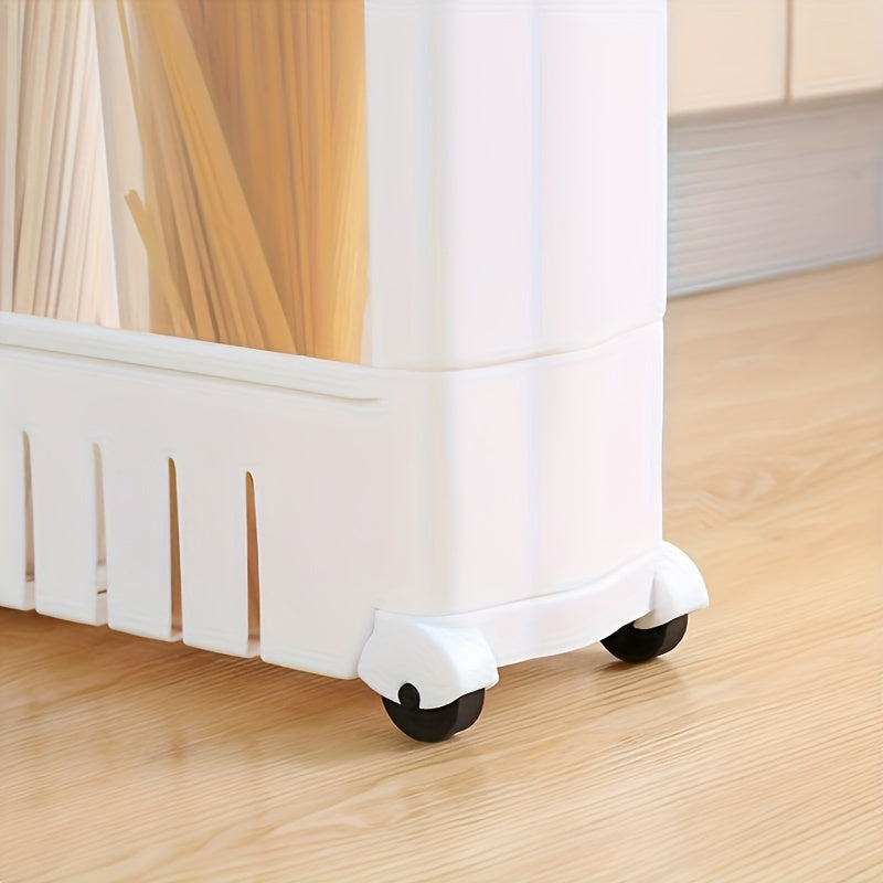 SlimGlide | Plastic Storage Organizer with Wheels for Easy Mobility | Space-Saving Cart for Tight Spaces 5