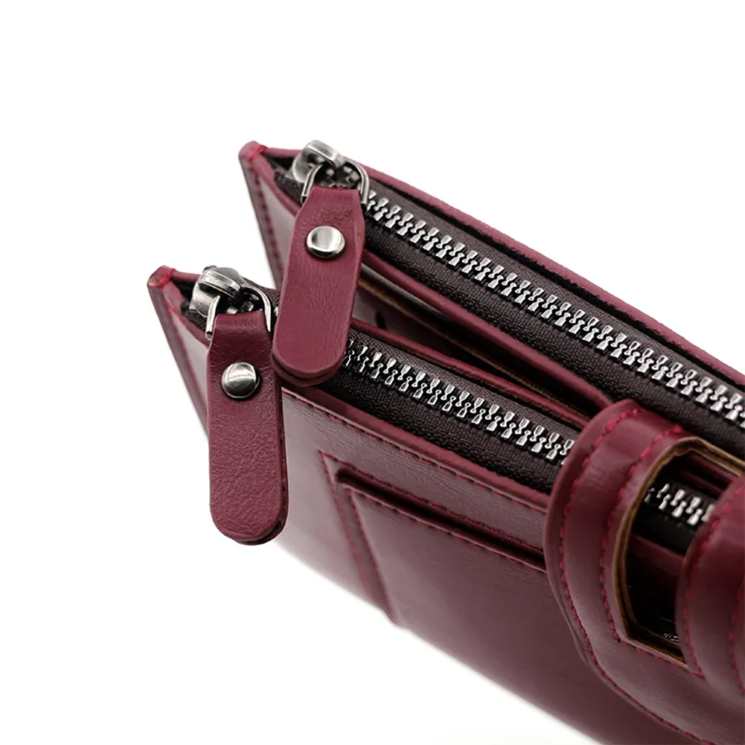 ElegantLeather - Long Leather Wallet for Women