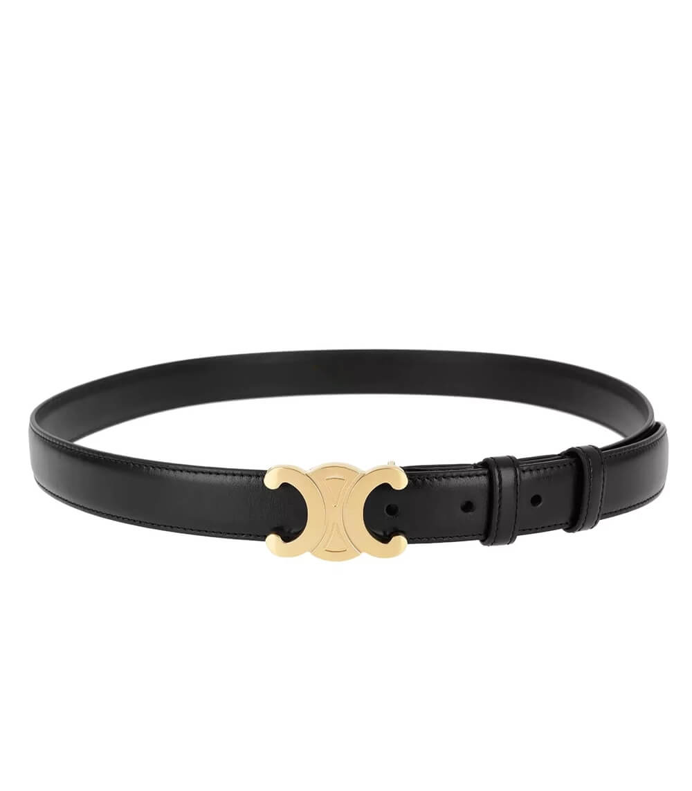 EleganceBelt - Leather Belt with Gold Buckle Accent
