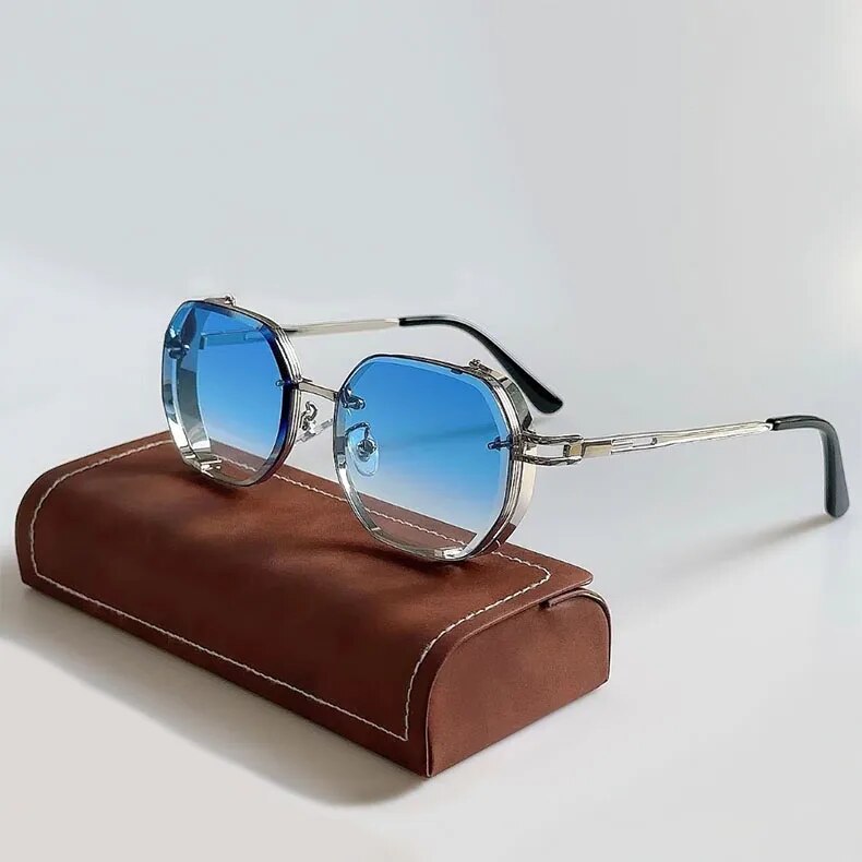 Steampunk Sunglasses - Vintage Inspired UV Protective Eyewear for Stylish Outdoor Adventures 3