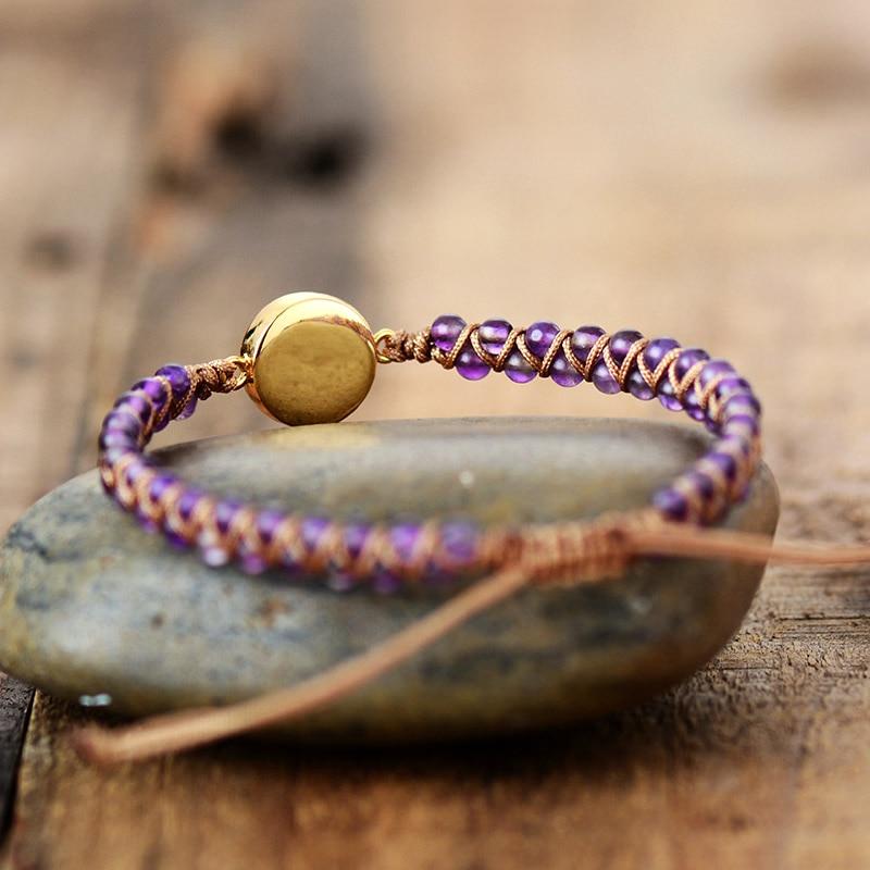 Amethyst Glow - Beaded Bracelet