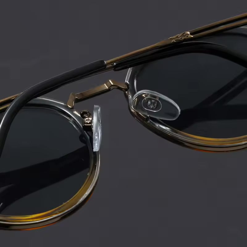 Stylish Metal Sunglasses - Lightweight UV Protection Shades for All-Day Comfort 2