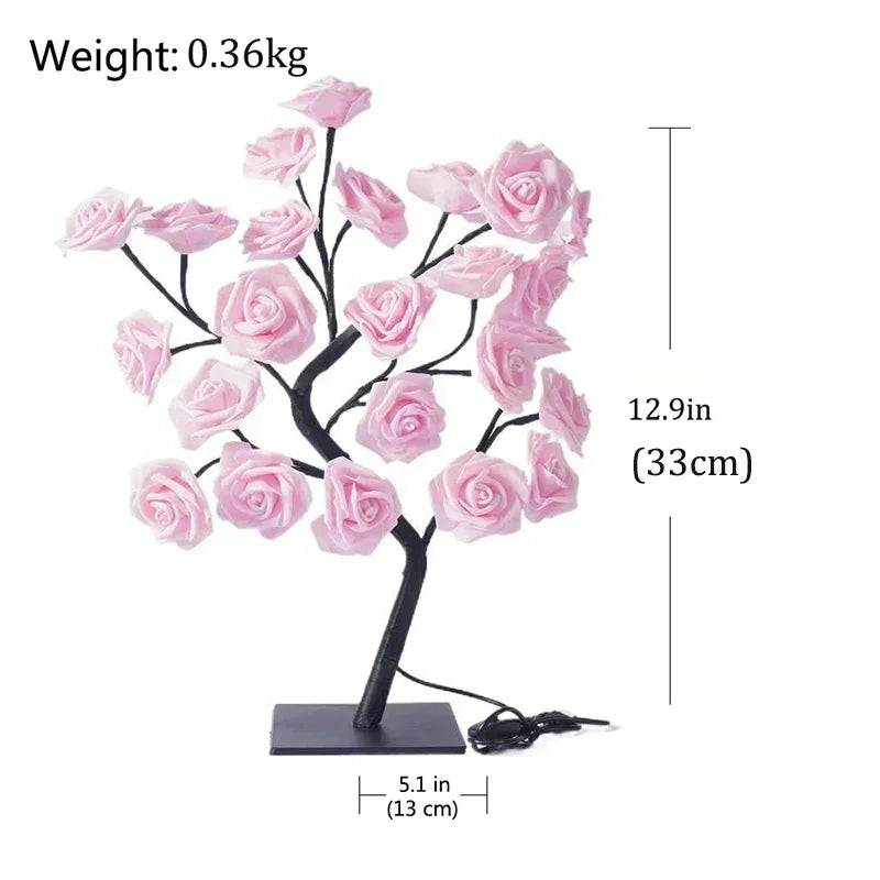 Romantic Rose Table Lamp - Warm Accent Light