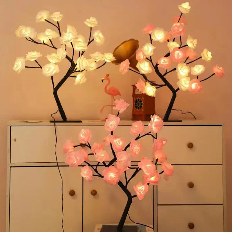 Romantic Rose Table Lamp - Warm Accent Light