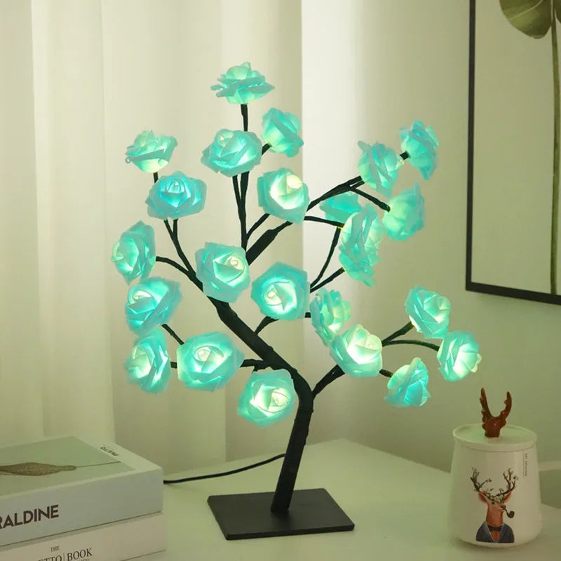 Romantic Rose Table Lamp - Warm Accent Light