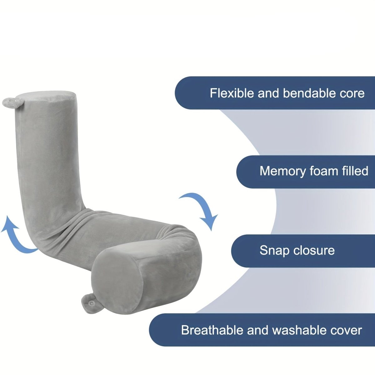 Travel Comfort | Ergonomic Memory Foam Pillow with Portable Design | Ideal for Relaxing Journeys 3