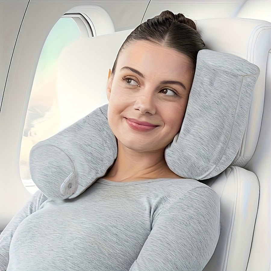 Travel Comfort | Ergonomic Memory Foam Pillow with Portable Design | Ideal for Relaxing Journeys 7