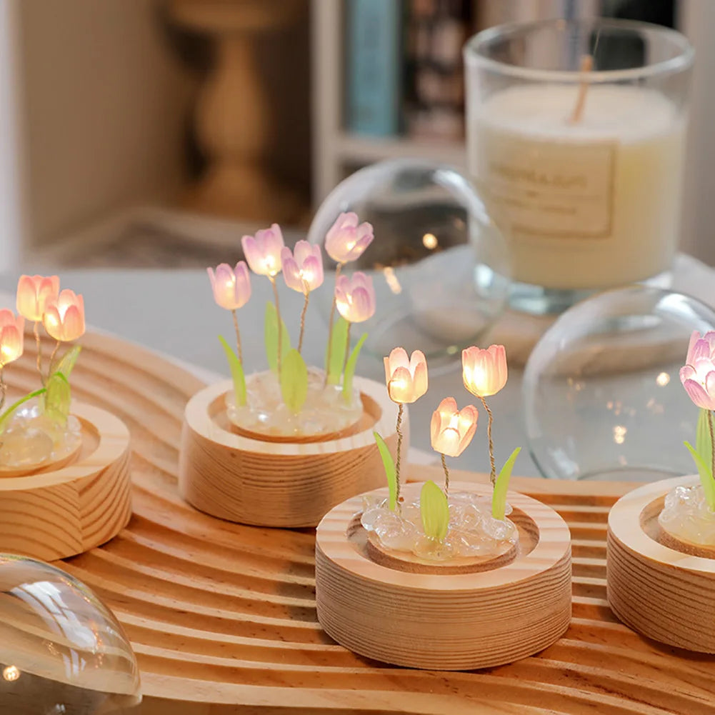 TulipGlow Tulip Table Lamp - Floral Accent Light