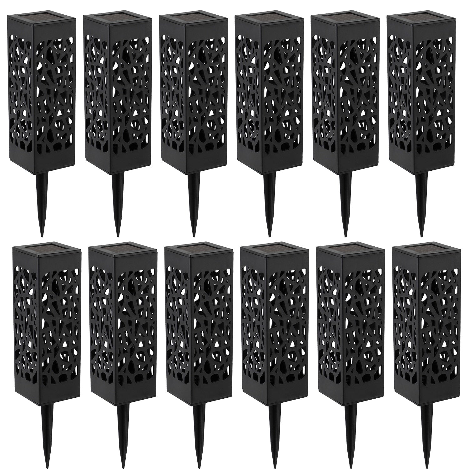Luxury Solar Garden Lamps - Flame Effect Lanterns