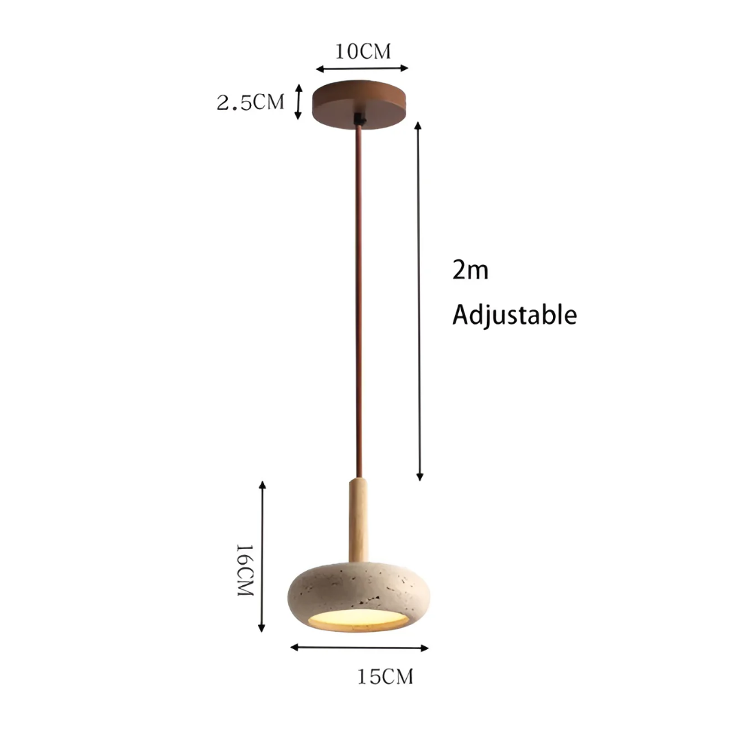 TranquilHalo - Retro Japanese LED Ceiling Lamp