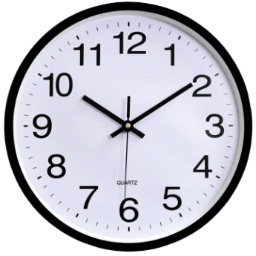 Atomic Wall Clock - Indoor & Outdoor Black Design