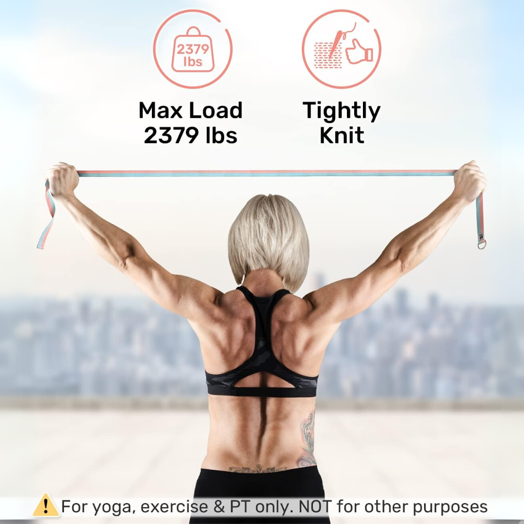 FlexFit - Adjustable Yoga Strap with D-Ring