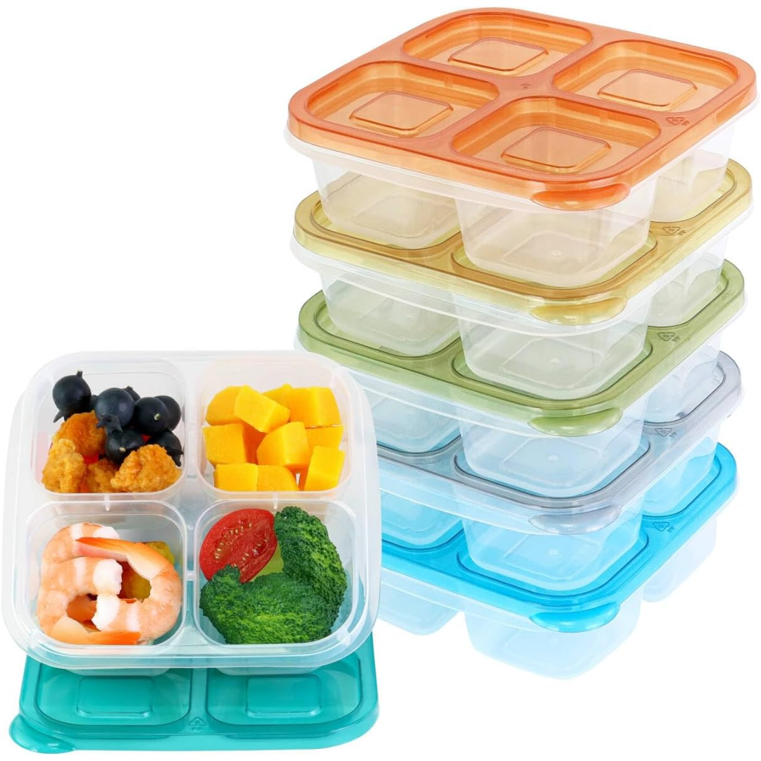 EcoMeal Reusable Bento Box Set - 6 Leakproof Meal Prep Containers