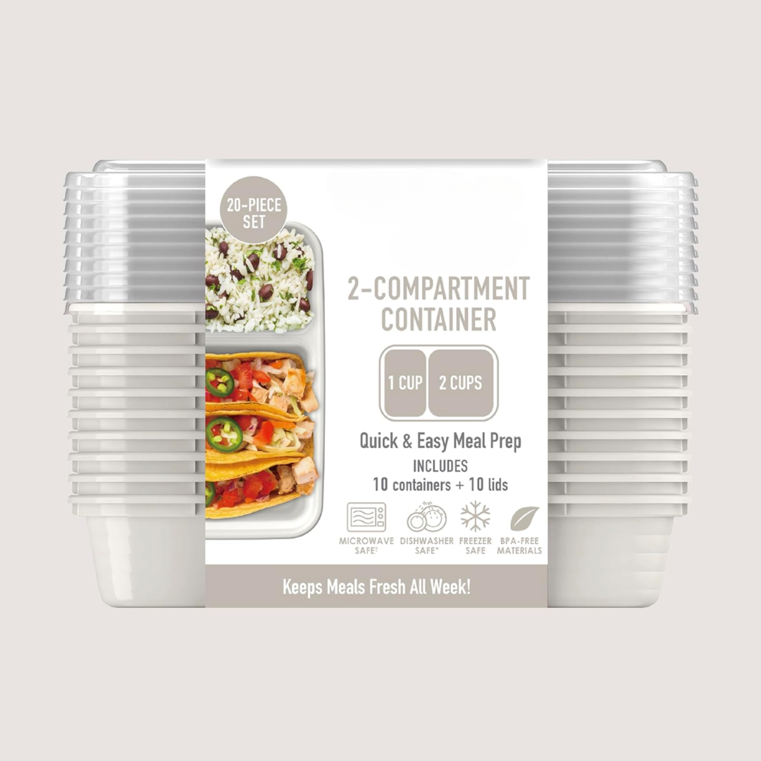 EcoBox - 2-Compartment Food Container Set