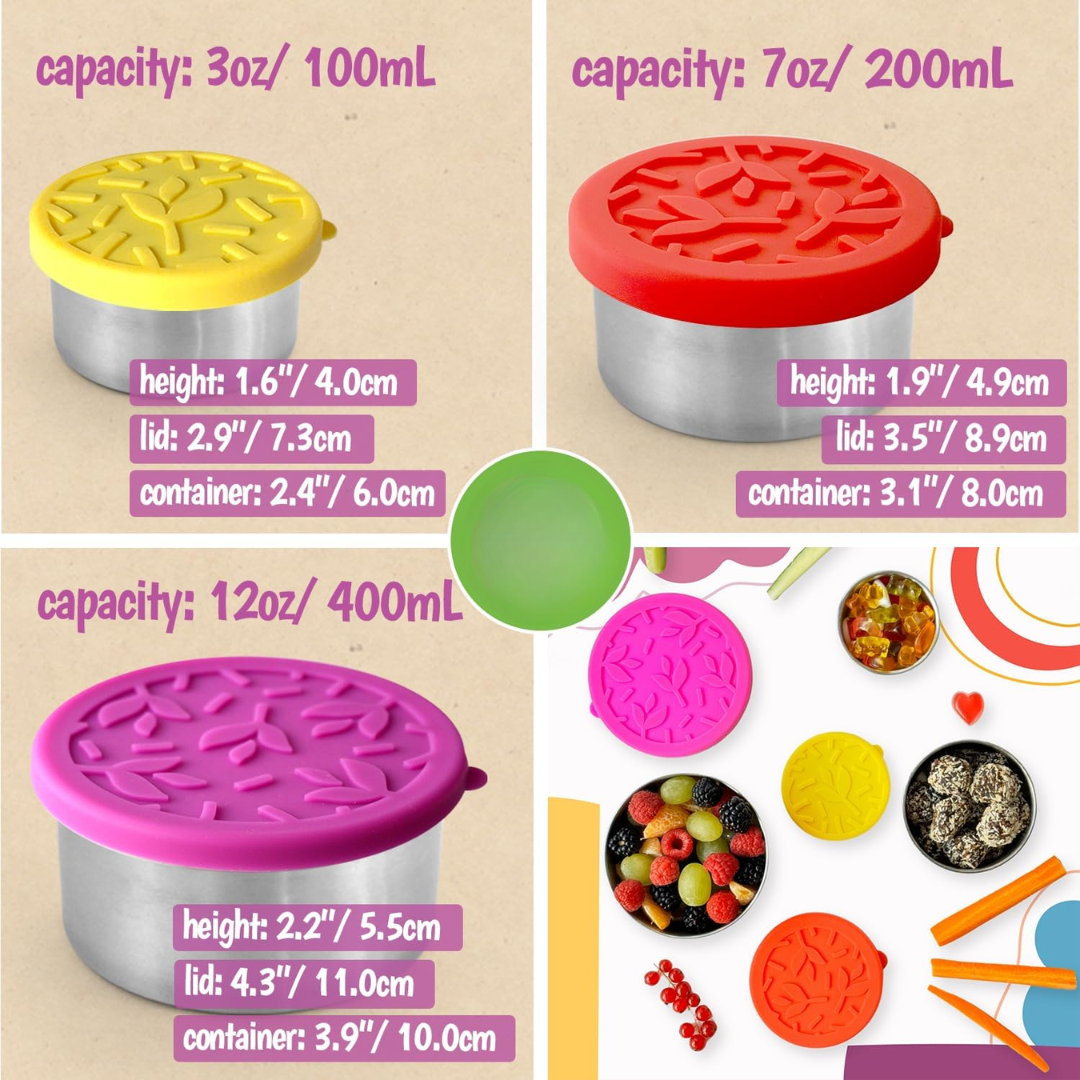 FreshBox Set - Stainless Steel Lunch Boxes with Lids