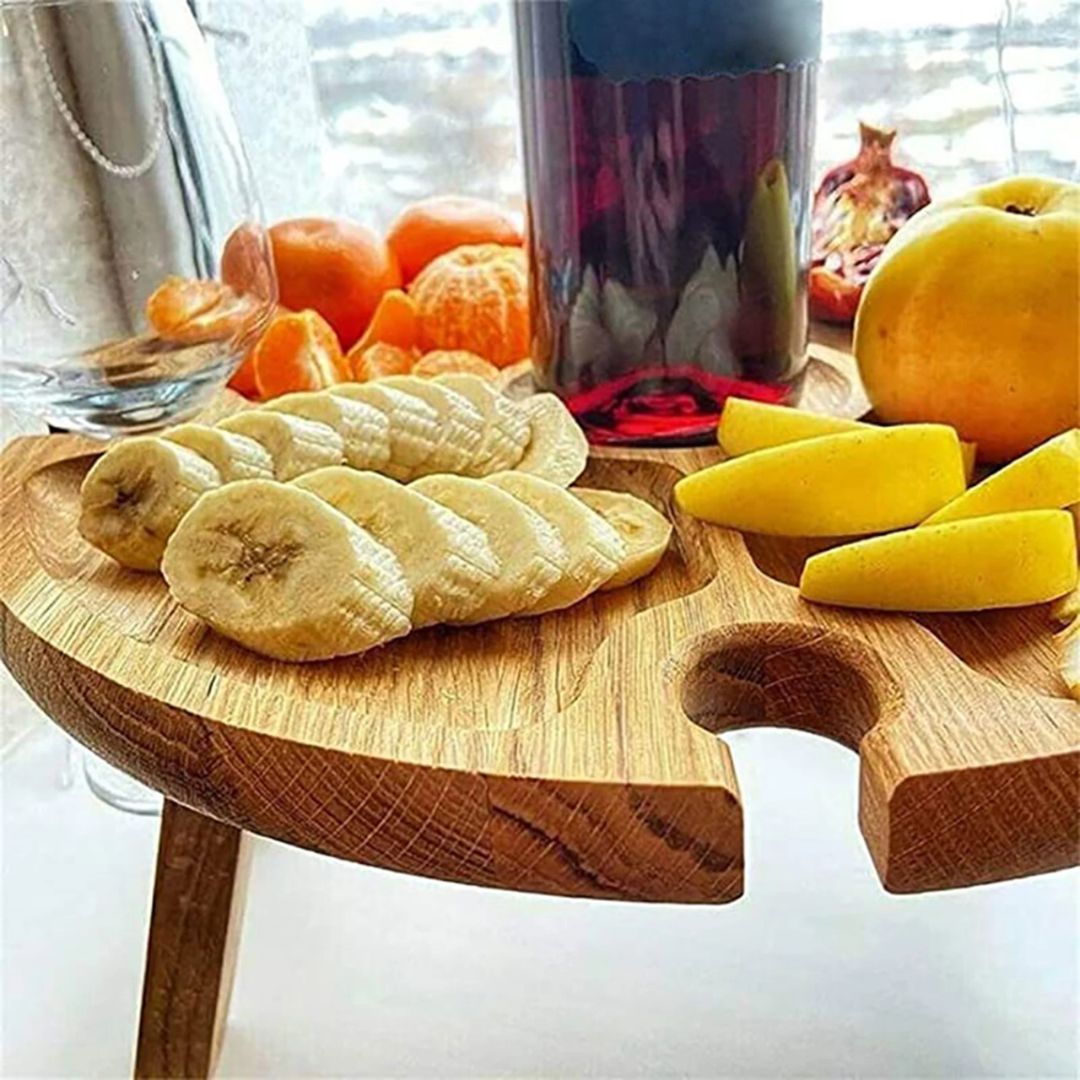 CheeseBoard Delights - Wooden Picnic Accessory
