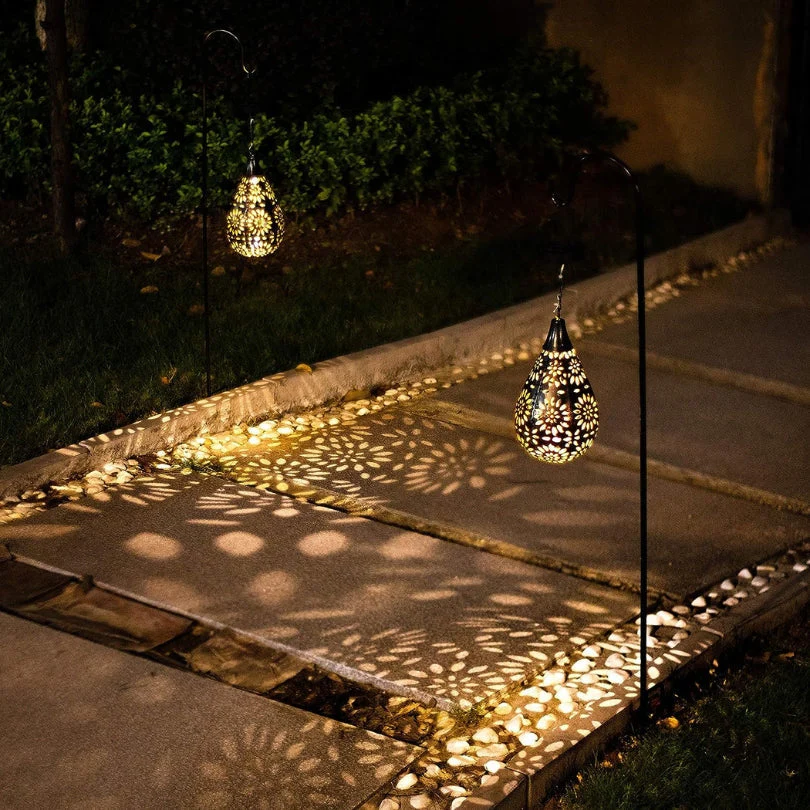 LumaBright Outdoor Light - Solar Hanging Light for Garden and Patio