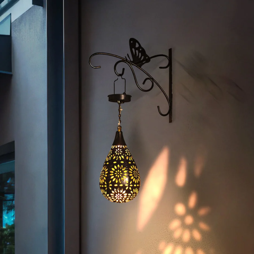 LumaBright Outdoor Light - Solar Hanging Light for Garden and Patio