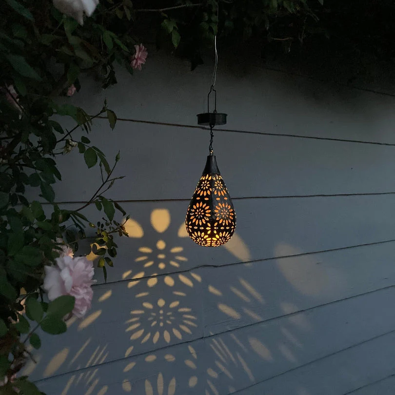 LumaBright Outdoor Light - Solar Hanging Light for Garden and Patio