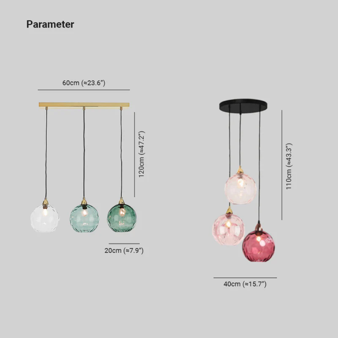 ClusterGlow - Elegant 3-Lamp Pendant Light for Ambience