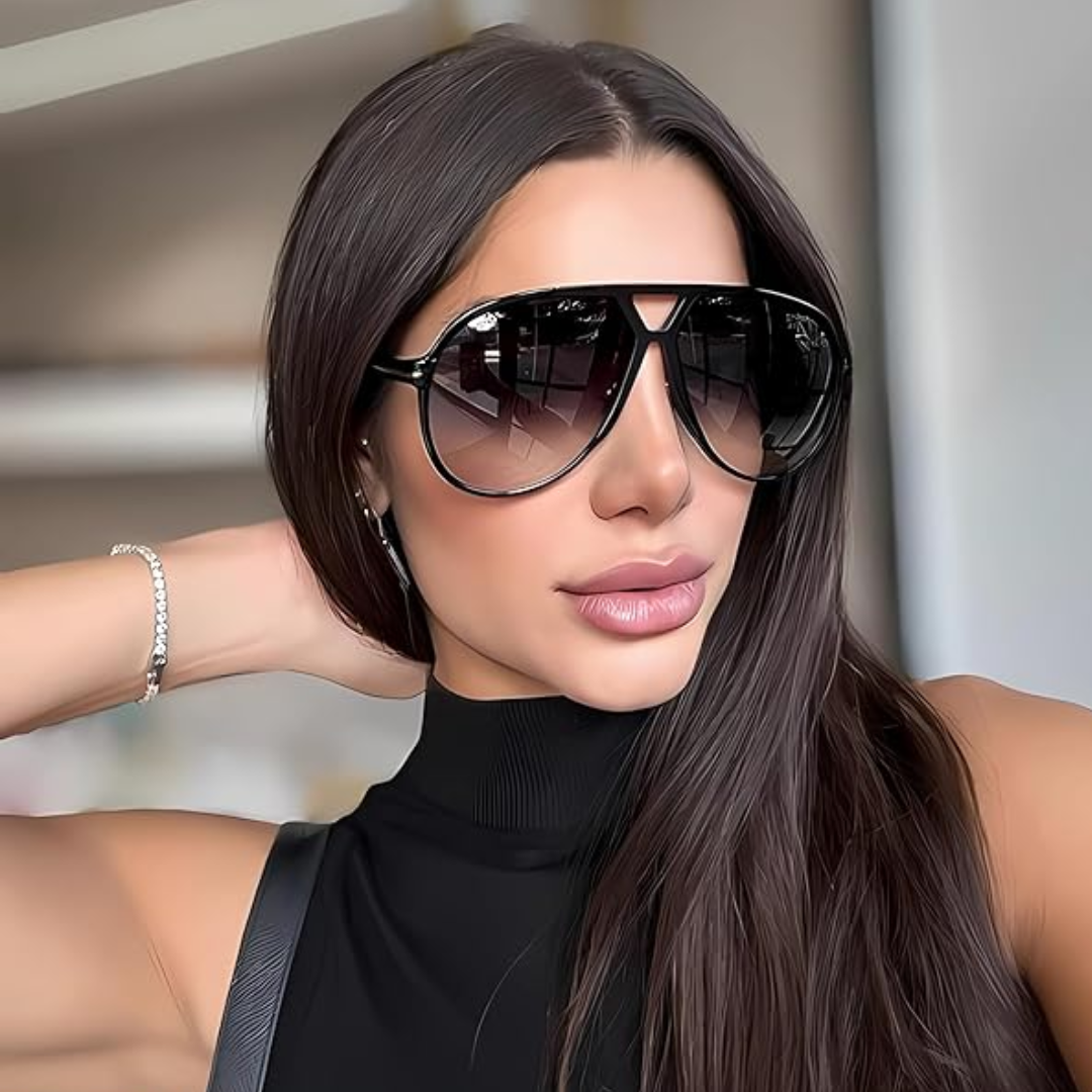 AmaraVision - Retro Oversized Aviator Sunglasses