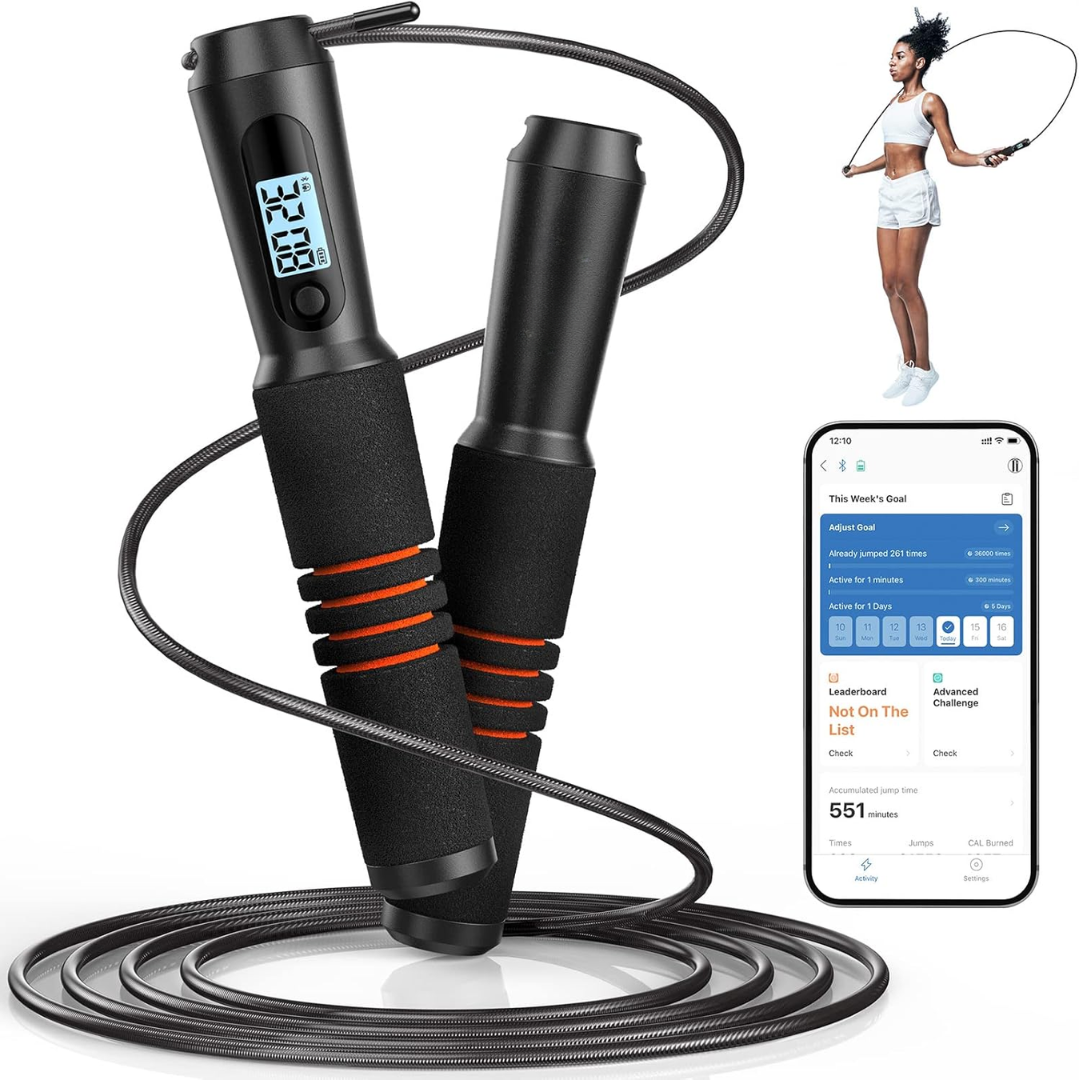 JumpFit - Smart App Jump Rope, Tangle-Free