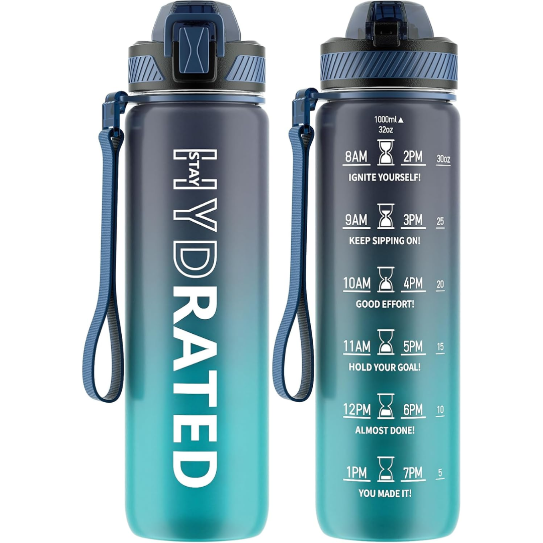 HydraFlow - Sports Water Bottle with Straw