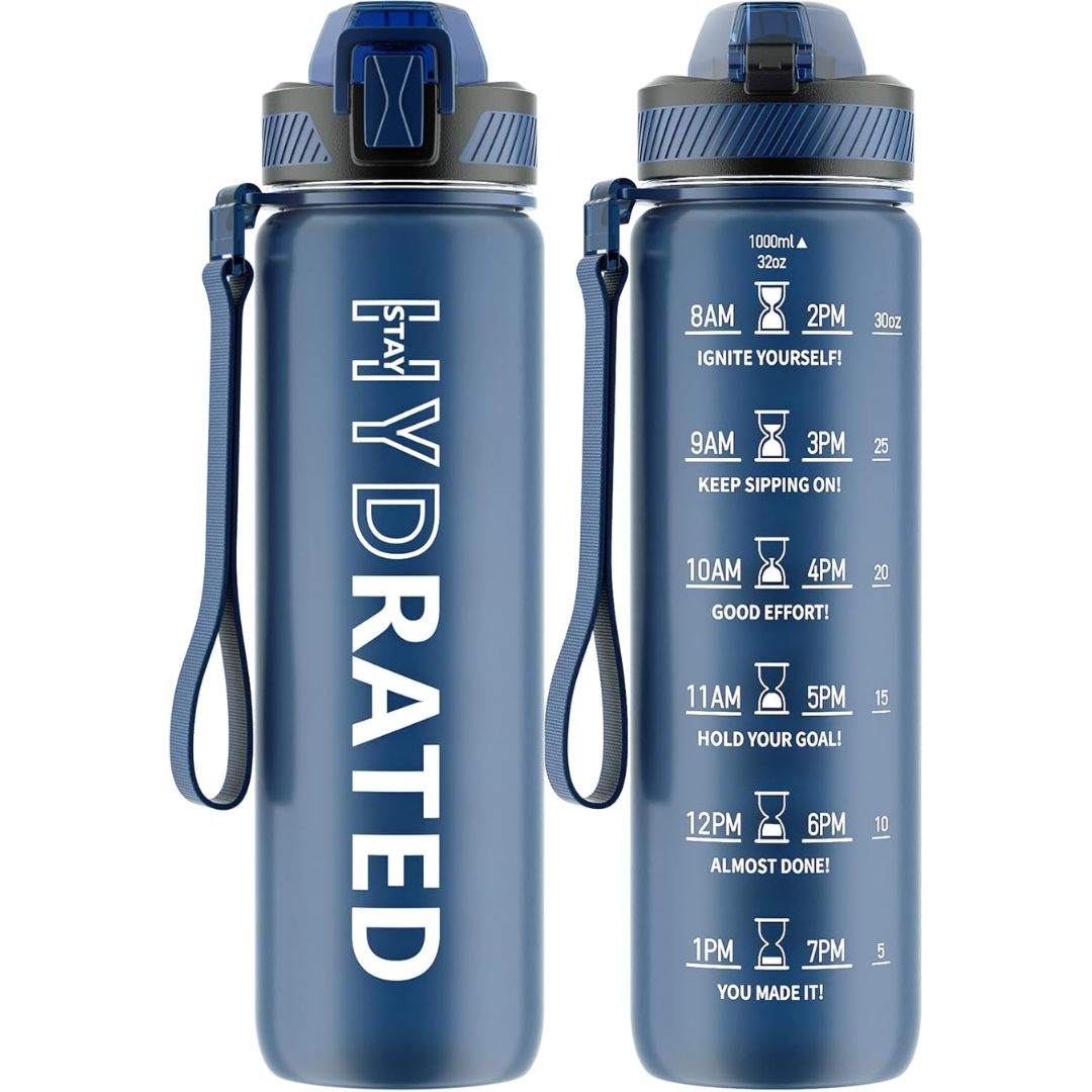HydraFlow - Sports Water Bottle with Straw