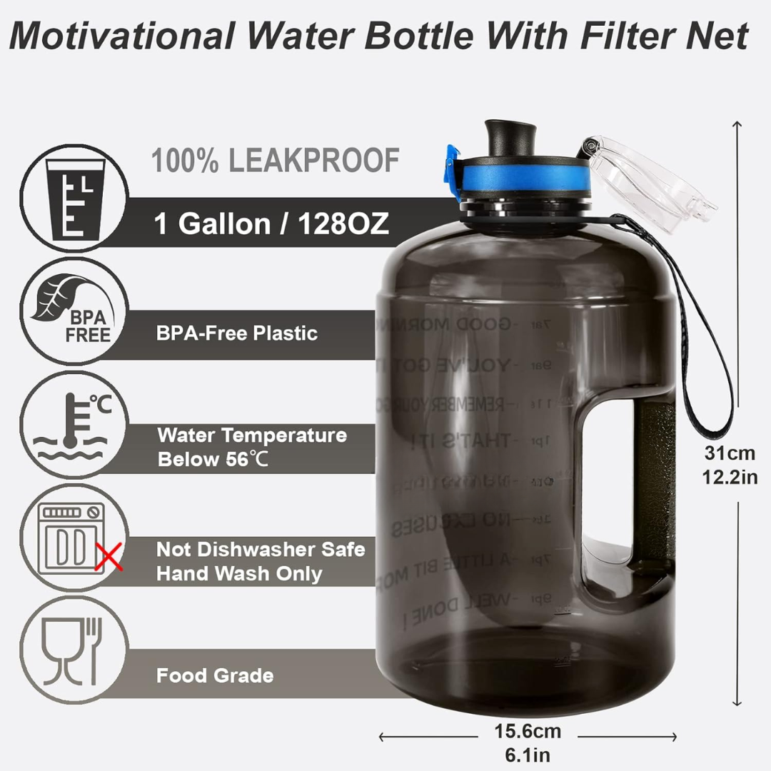 HydroBoost - 3.8L Motivational Water Bottle