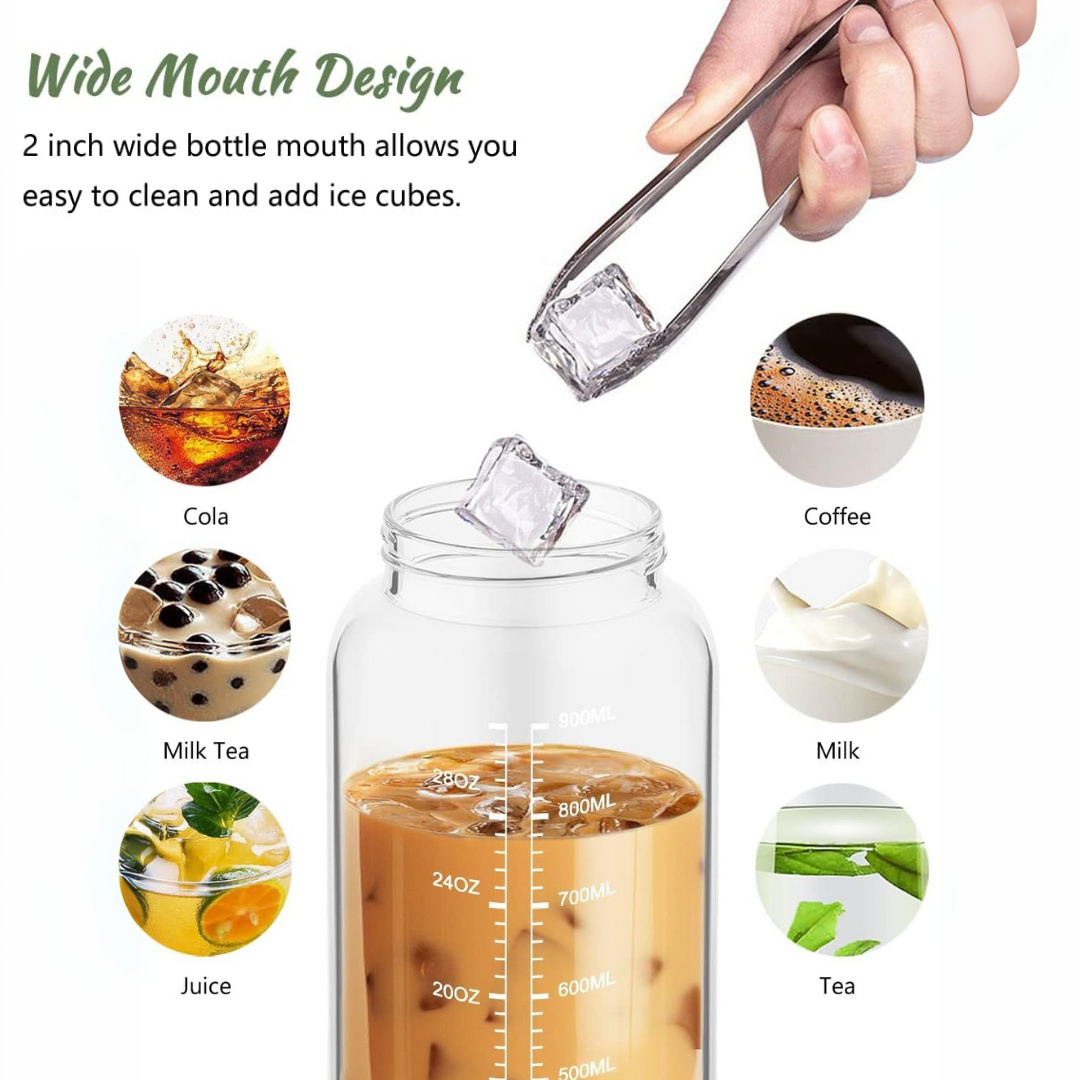 HydraVibe - Motivational Water Bottle with Straw