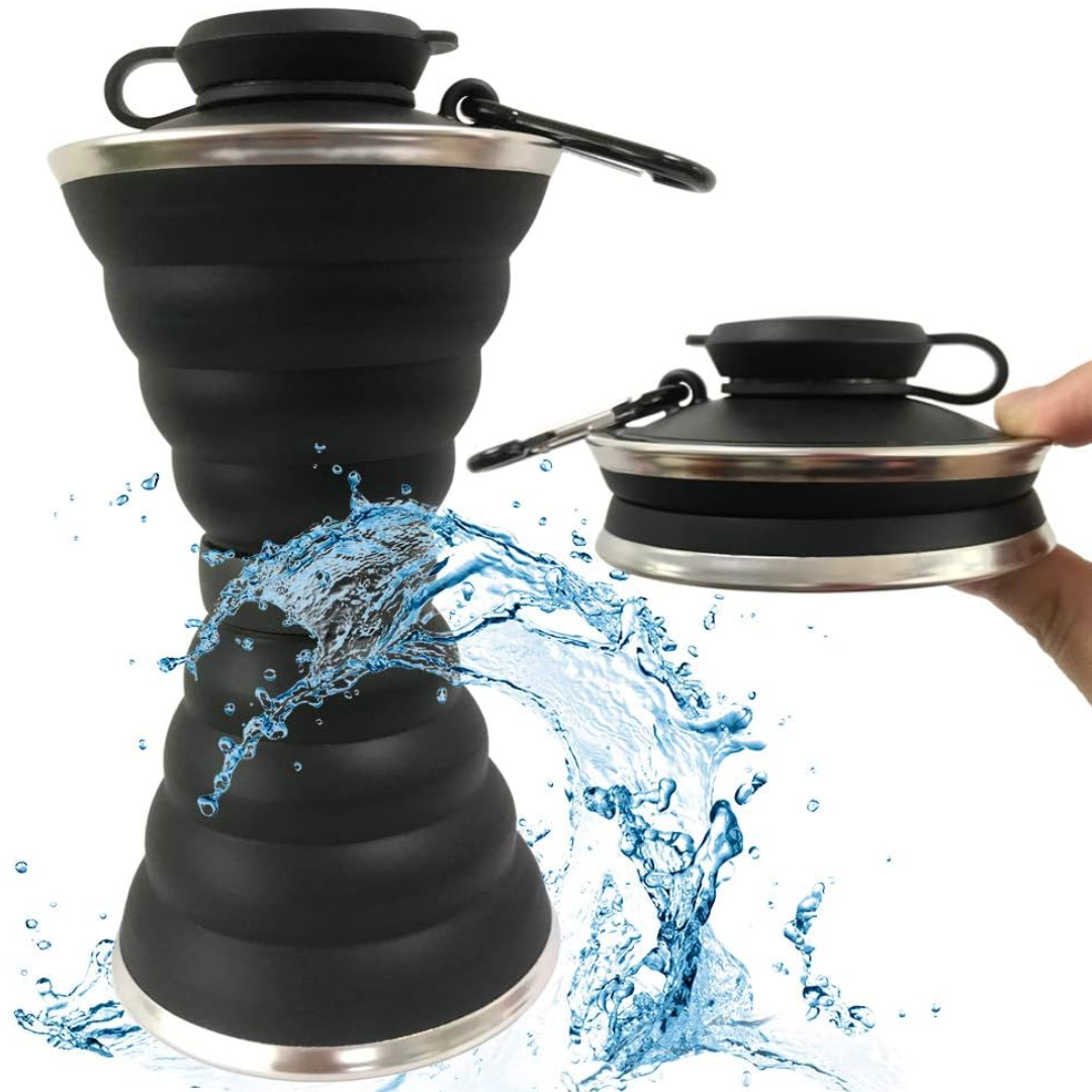 HydroFold - Collapsible Water Bottle with Clip