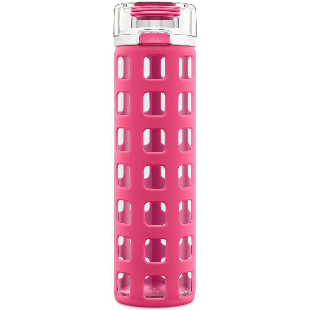 PureSip - Glass Water Bottle with Flip Lid