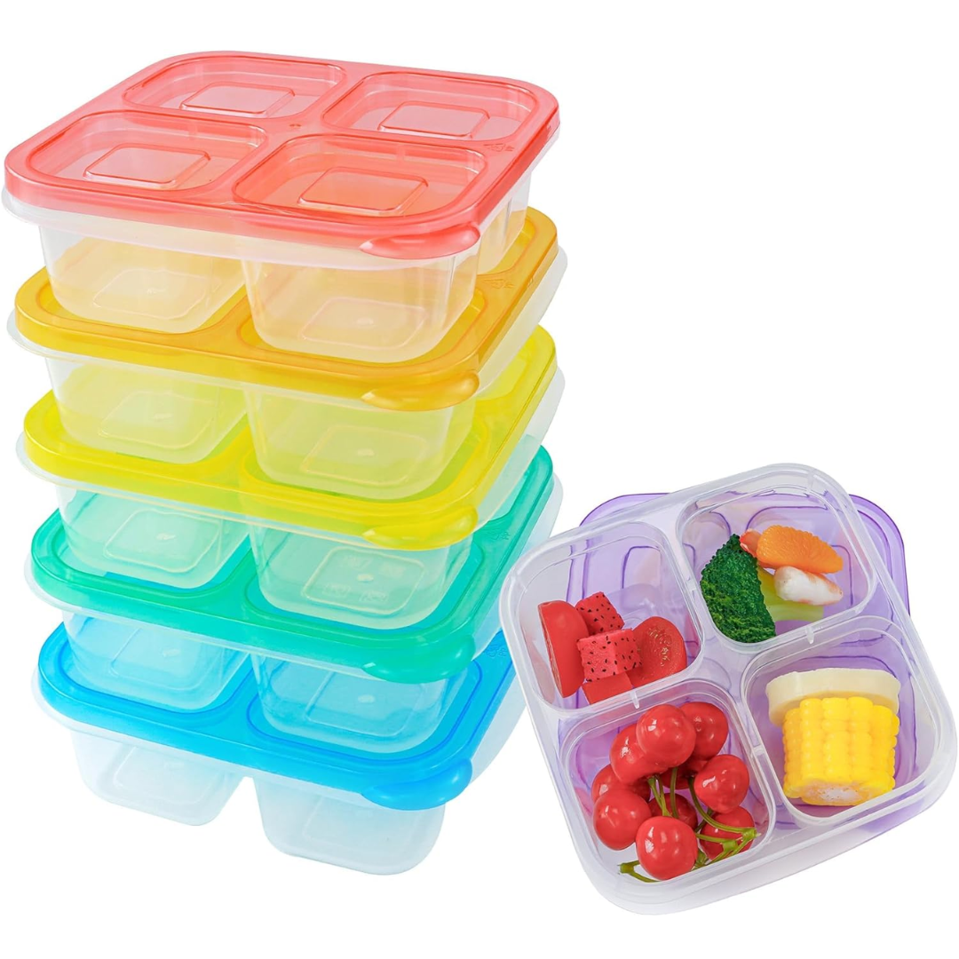 EcoMeal Reusable Bento Box Set - 6 Leakproof Meal Prep Containers
