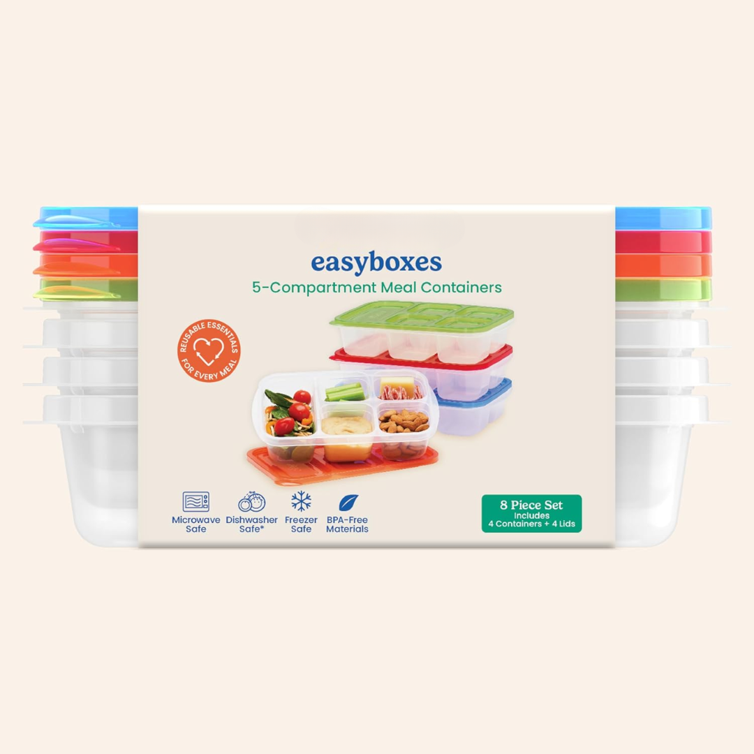 EcoStore - 5-Compartment Storage Boxes (Set of 8)