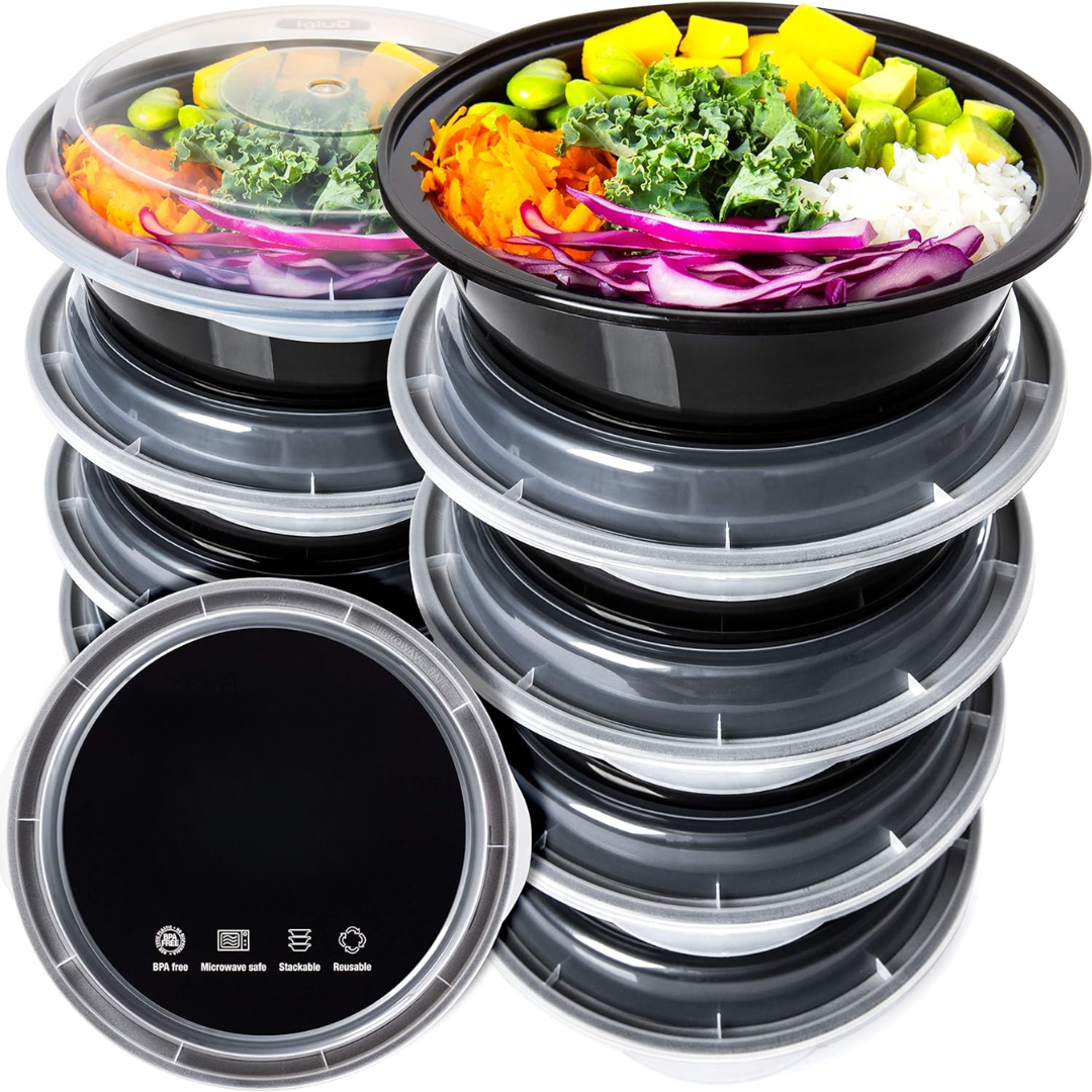 MealPrepPro - Round Plastic Storage Containers