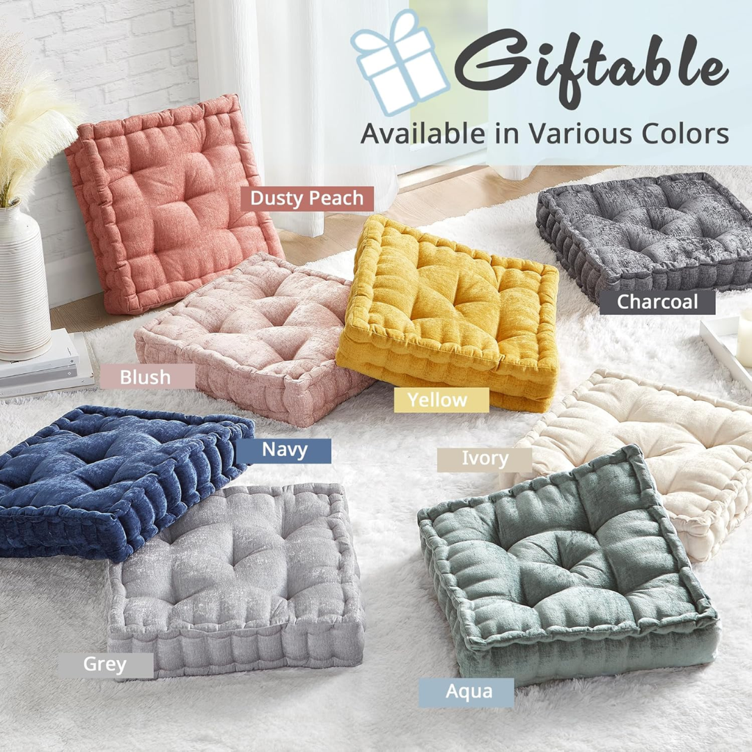 ZenComfort - Plush Chenille Floor Meditation Cushion