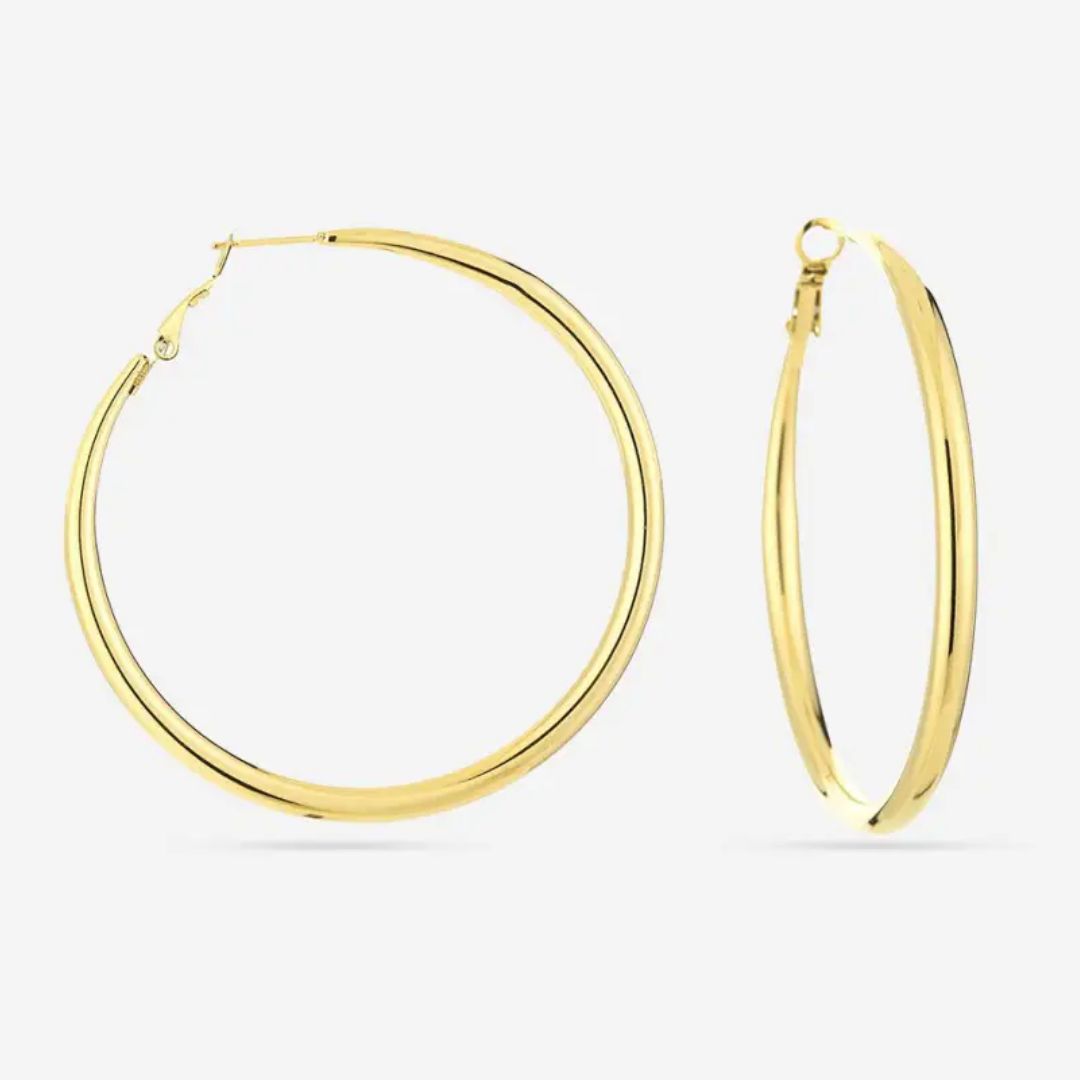 Gold Hoop - Elegant 60mm Earrings for Women
