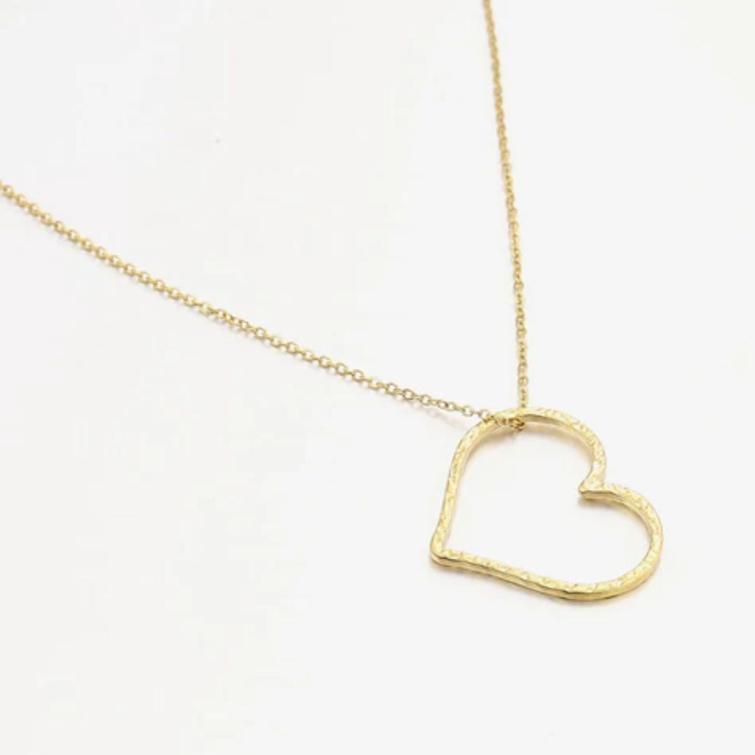 BoldHeart Necklace - Open Heart Pendant