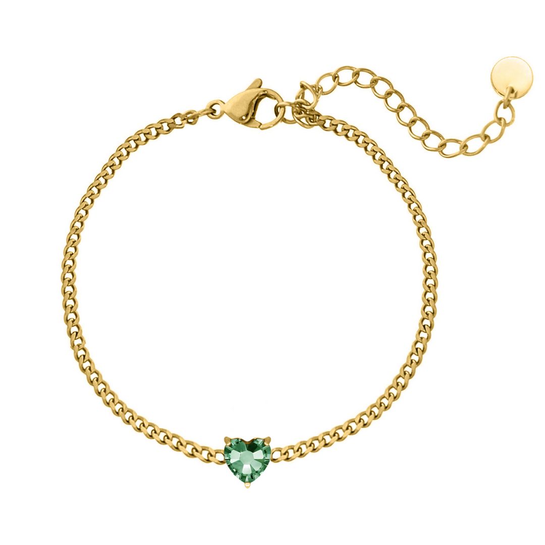 Heart Birthstone Bracelet - Meaningful Personalized Gemstone Bracelet