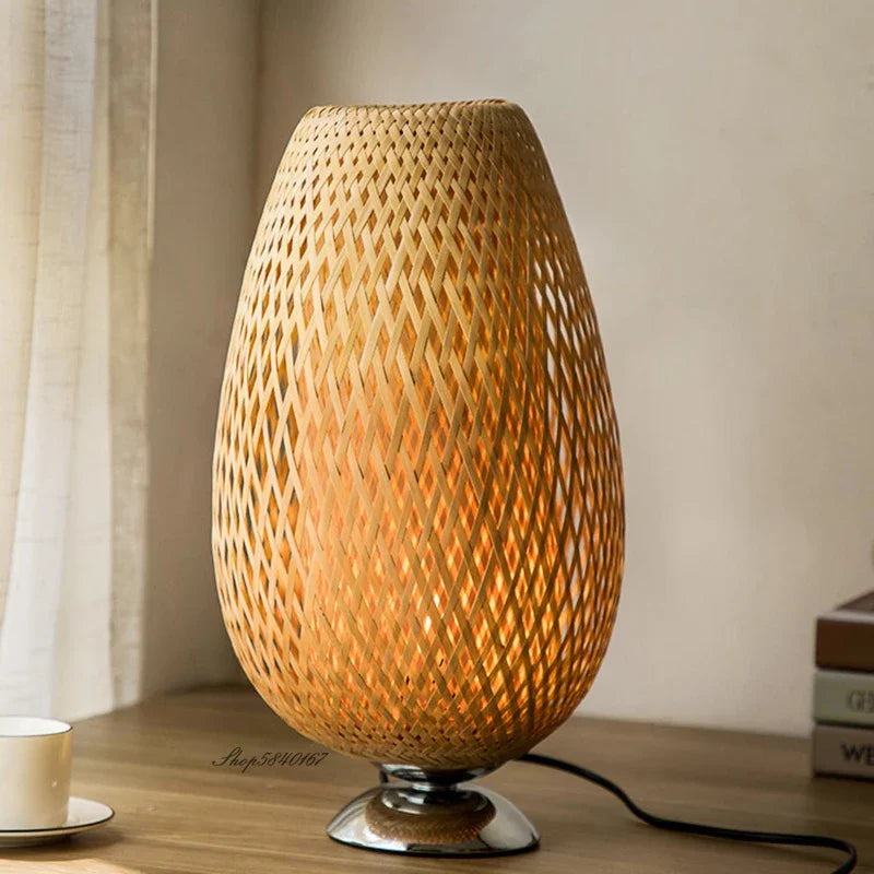 VintageBamboo Table Lamp - Bamboo Accent Light