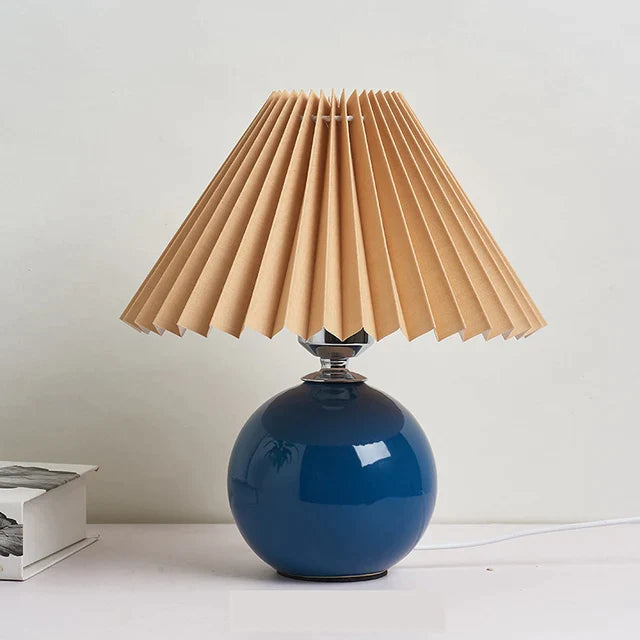 Lumiere Vintage Table Lamp - Classic Fabric Shade
